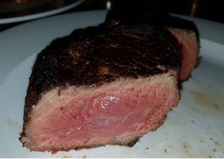 Rump steak, medium rare